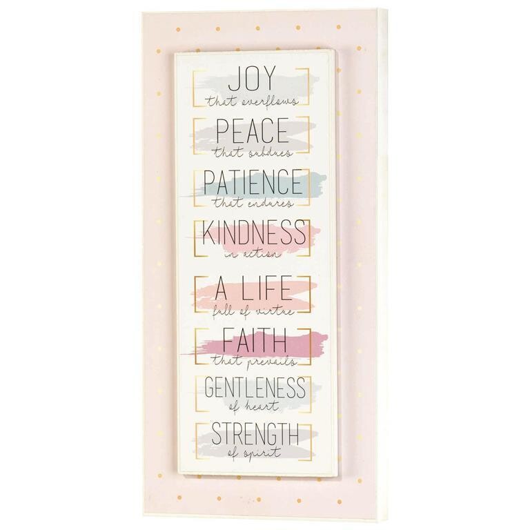 SPLK612-828 Stacked Wall Plaque Joy Peace Patience