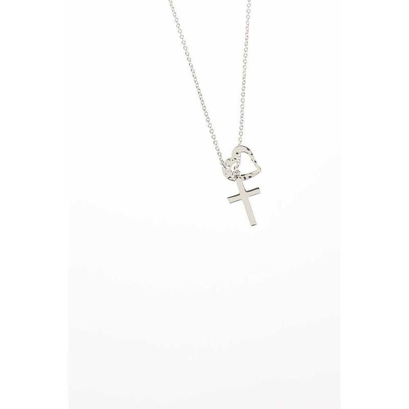 73-3025P Chain with Heart and Cross interconnecting ends 18&quot;