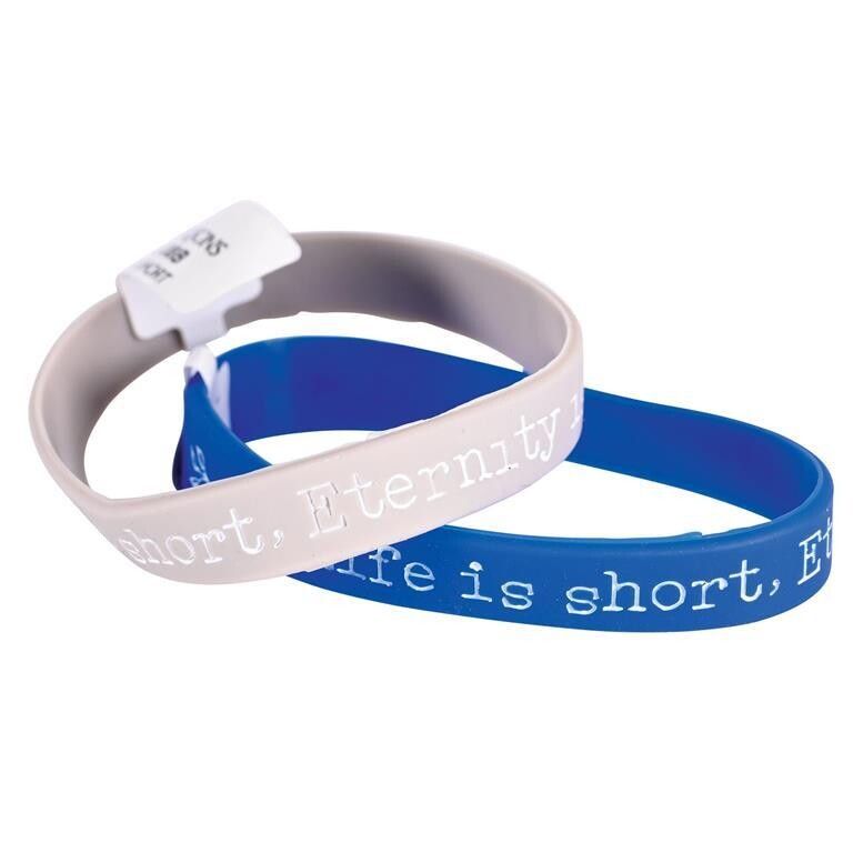 N-1038B-Silicone Bracelet LIFE IS SHORT
