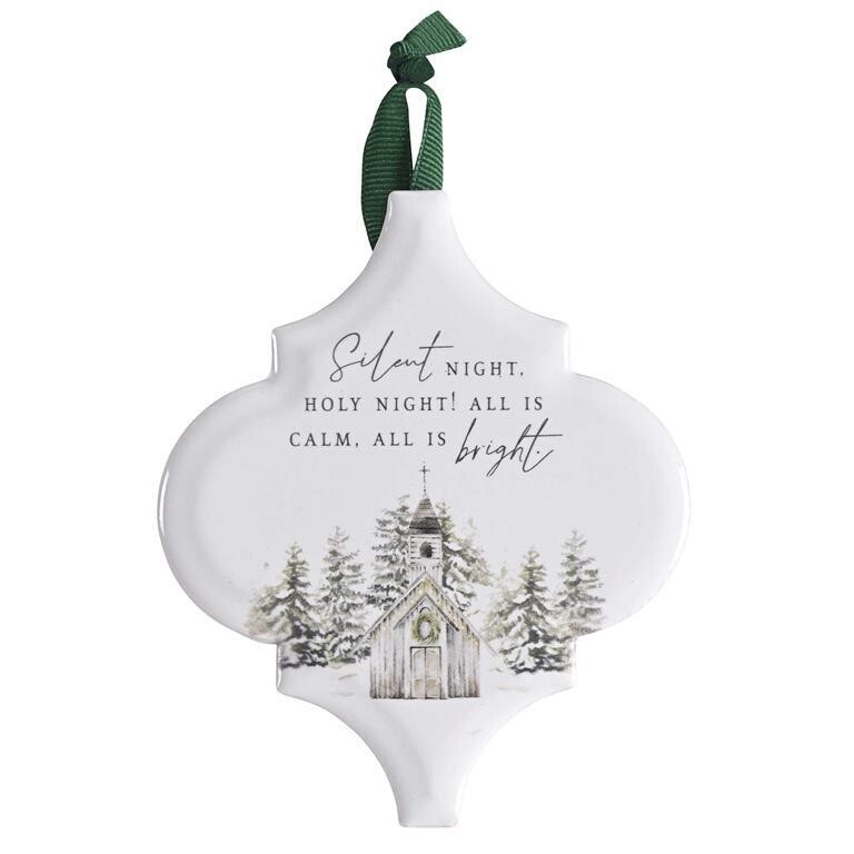 CHDTLPA-1-Ornament Silent Night Green Hanger