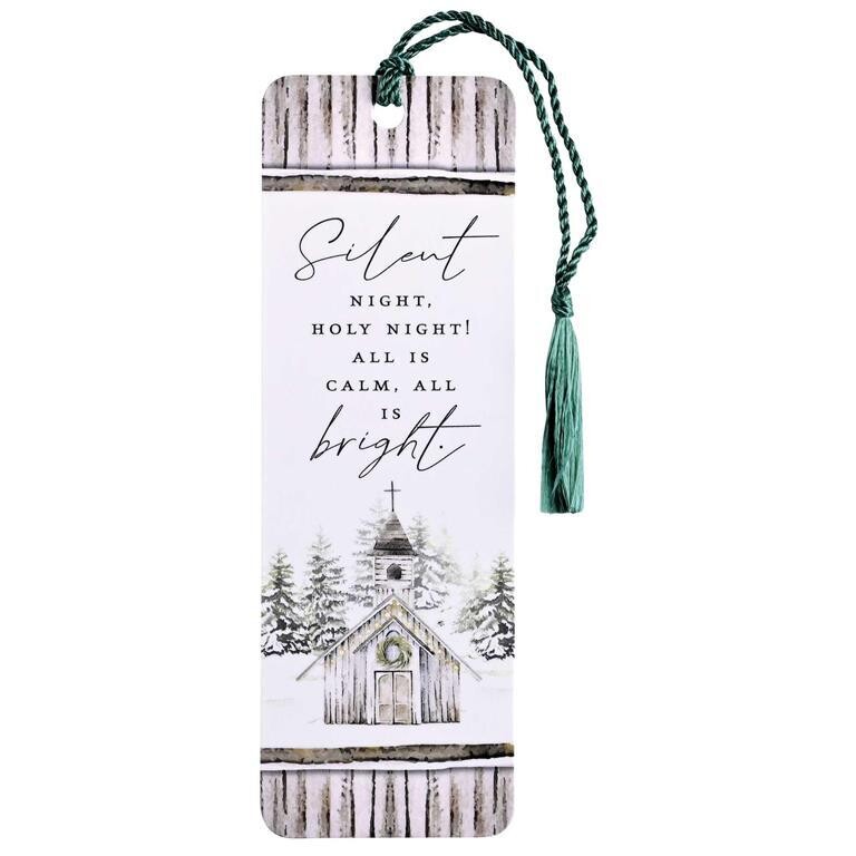 CHBKMTL-1027-Tassel Bookmark Church Silent Night