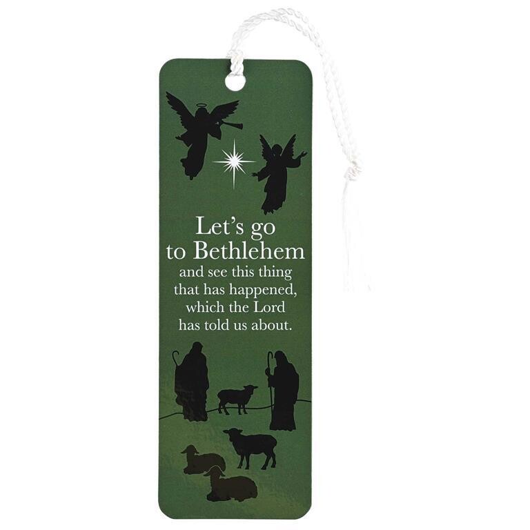 CHBKMTL-1045-Tassel Bookmark Let Us Go To Bethlehem