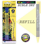 Highlighter-Bible Dry-Yellow Refill- 2 pack