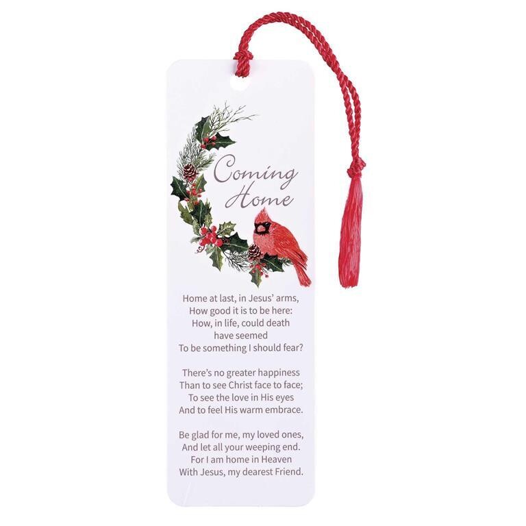 CHBKMTL-1033-Tassel Bookmark Cardinal Coming Home