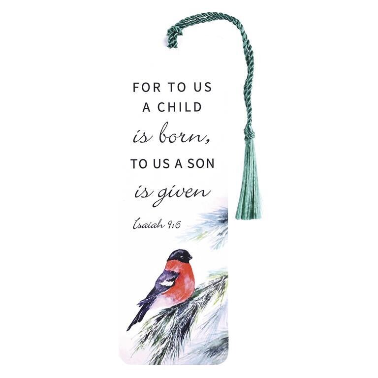 CHBKMTL-1038-Tassel Bookmark For To Us Isaiah 9:6