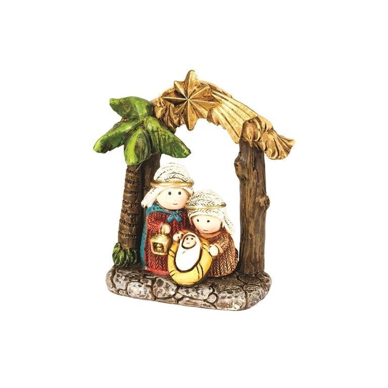 CHFIGR-144-1 PIECE HOLY FAMILY IN CRECHE 3&quot;H