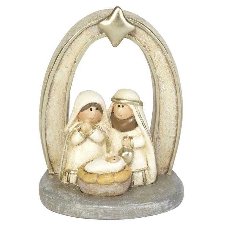 CHFIGR-209-1 PIECE HOLY FAMILY IN CRECHE 3&quot;H