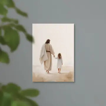 CVS0472-Jesus Walking with Child Canvas