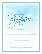 Certificate-Baptism/Blue Dove (John 3:16) (Full Color Coated Stock) (Pack Of 6)