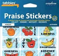Praise Stickers-Fruit Of The Spirit w/Praise Chart (Pack of 54)
