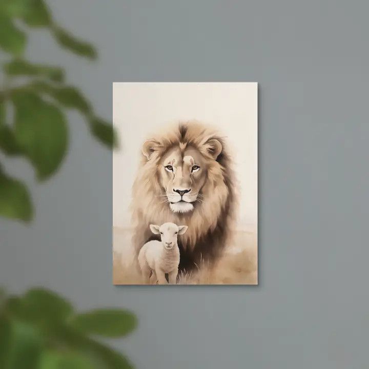 CVS0471-Lion &amp; Lamb Canvas