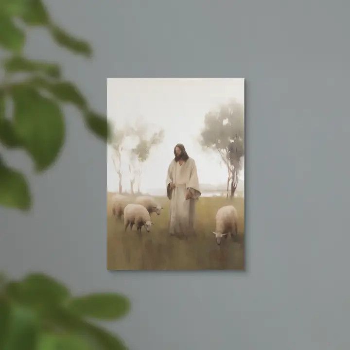 CVS0470-Jesus &amp; Sheep Canvas