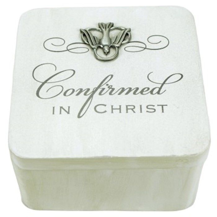 BX118-Keepsake Box- Confirmed In Christ- White