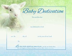 Baby Dedication Lamb