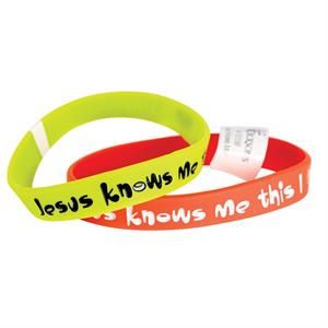 N-1015BX SILICONE BRACELET JESUS KNOWS ME..ILOVE
