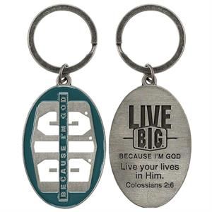 KC-546-KEYRING METAL LIVE BIG