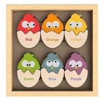 B1501 Color &#39;N Eggs Bilingual Matching Puzzle