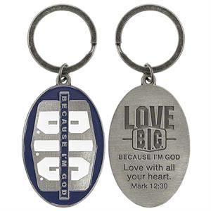 KC-545-KEYRING METAL LOVE BIG