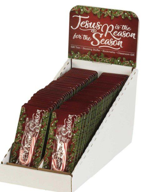 CHBKM-8013DA-JESUS IS THE REASON CANDY CANE BOOKCARD