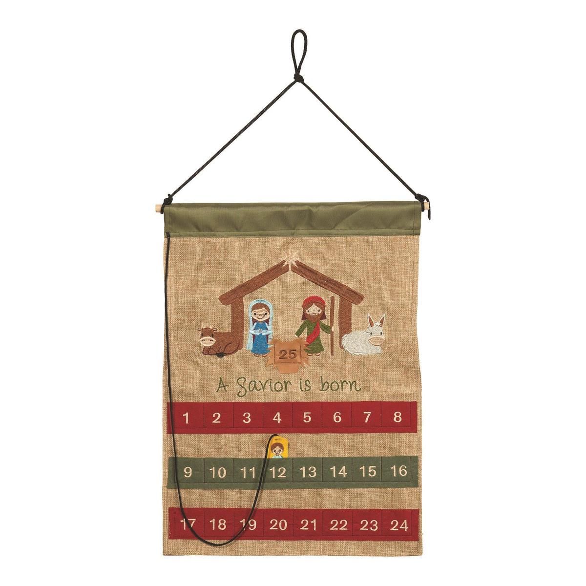 CHCAL-51-A SAVIOR IS BORN FABRIC ADVENT CALENDAR