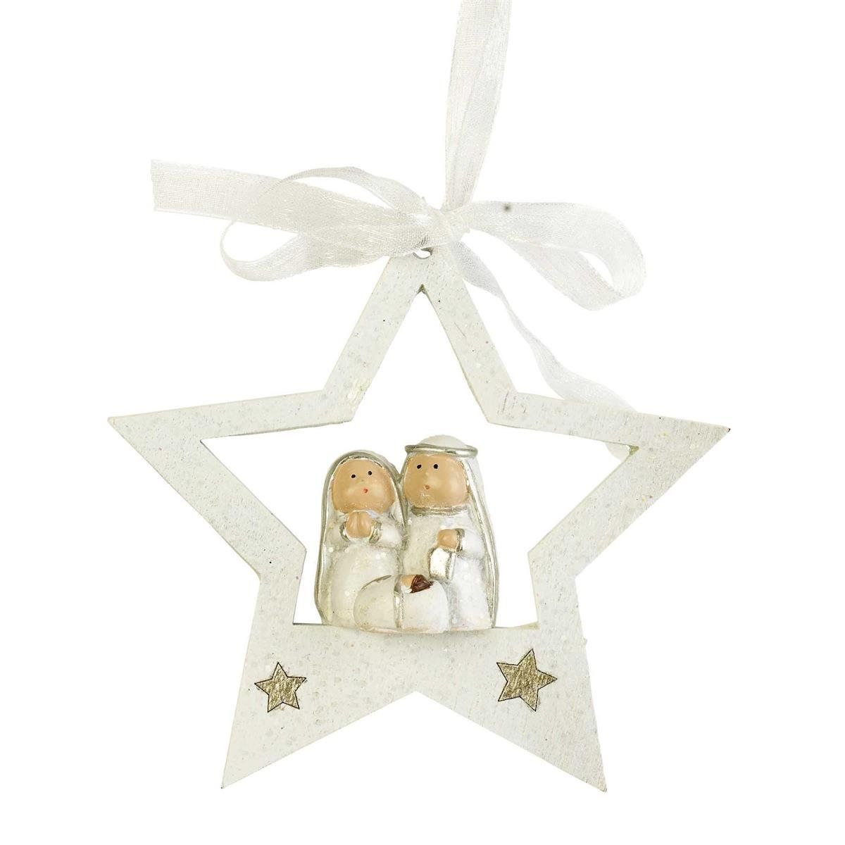 CHOR-724-HOLY FAMILY IN STAR ORNAMENT 3.5&quot;