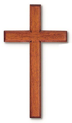 CXG 1135 Mahogany Wooden Carved Cross, 10&quot;