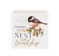 FEATHER YOUR NEST PLAQUE