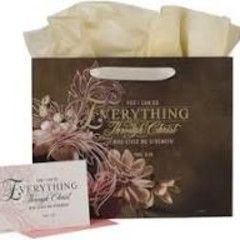 GBA361-Gift Bag with Card-Large Landscape-Everything Through Christ Phil 4:13