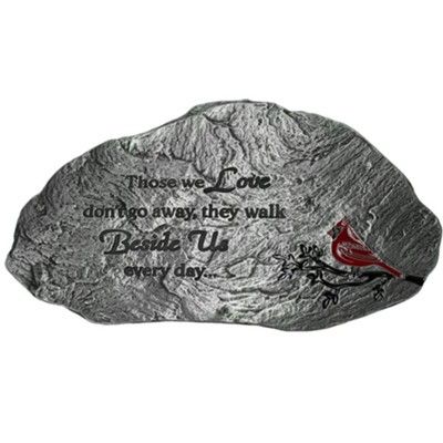 GS506 PF Cardinal Memorial Garden Stone w/Epoxy, Indiv Bag
