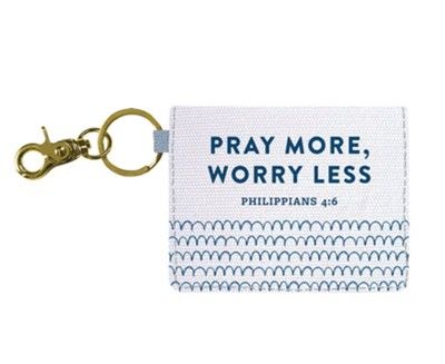 GTKC108 Grace &amp; Truth Keychain ID Case - Pray More Worry Less
