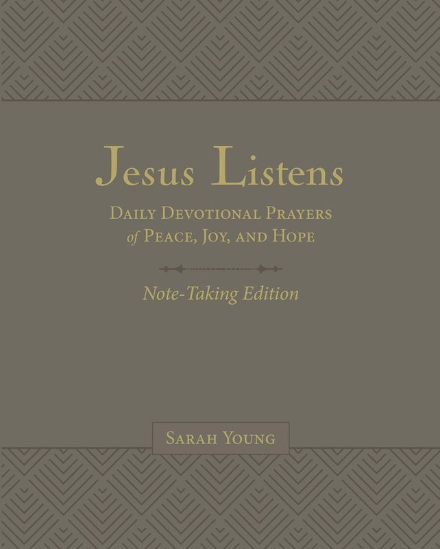 Jesus Listens Note-Taking Edition, Leathersoft, Gray - Sarah Young