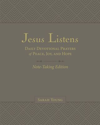 Jesus Listens Note-Taking Edition, Leathersoft, Gray - Sarah Young