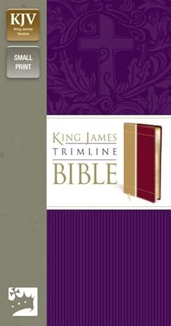 KJV Trimline Bible ( camel/ rich red)
