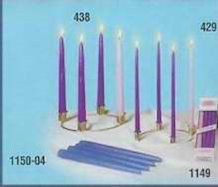 Mini Advent Wreath Set 1- 6in ring and 8 - 10” candles