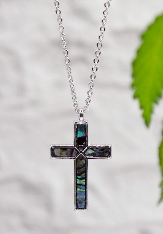 Cross Necklace- Abalone- Eden Merry