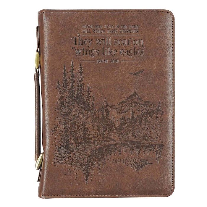 Bible Cover Brown Wings Like Eagles Isaiah 40:31