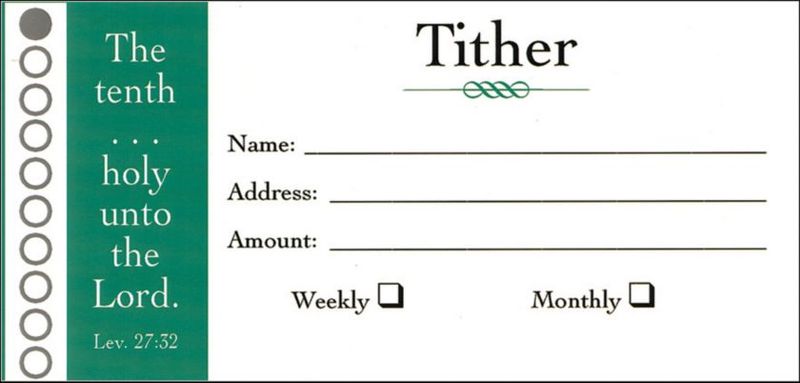 Offering Envelope-Tither (Leviticus 27:32) (Bill-Size) (Pack Of 100)