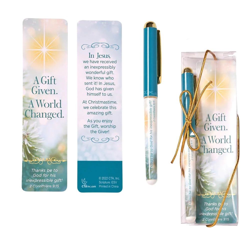 Pen &amp; Bookmark Gift Set - A Gift Given.  A World Changed.