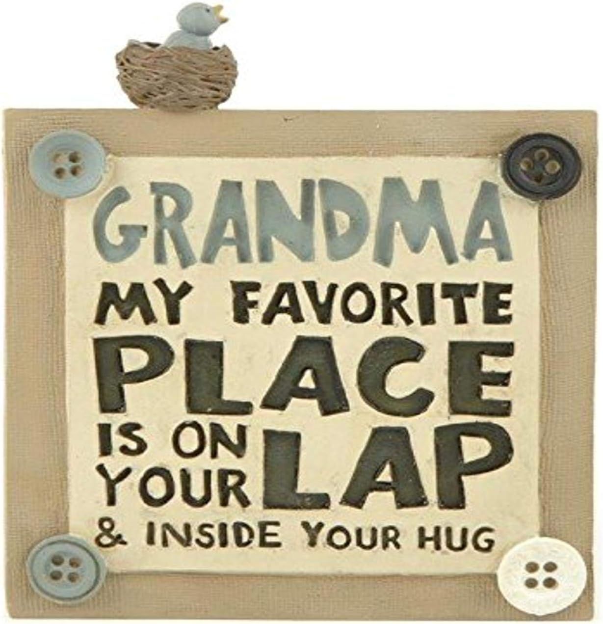 Plaque-Grandma-Favorite Place w/Bluebird