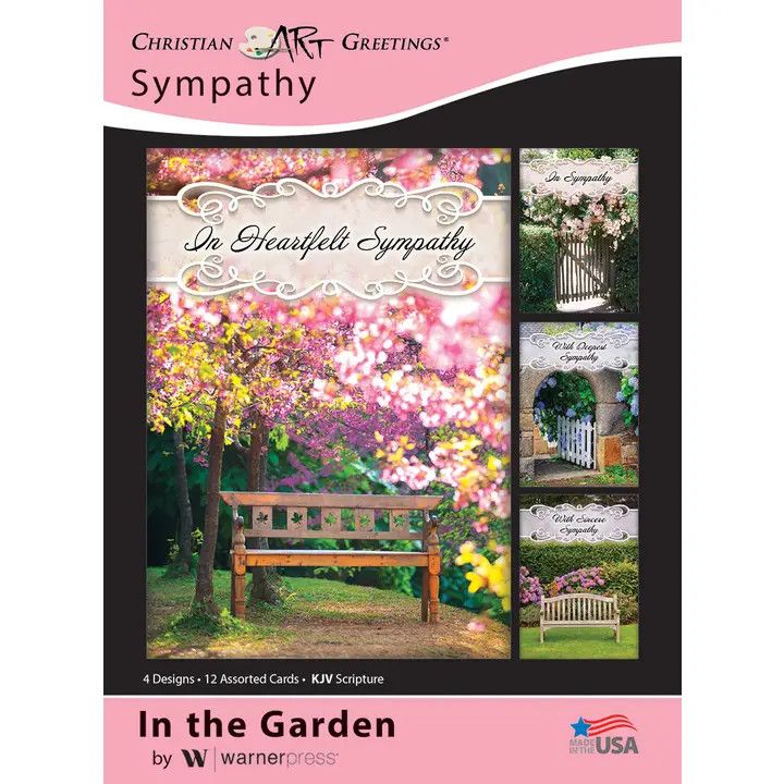 Card-Boxed-In The Garden Assorted Sympathy (KJV) (Box Of 12)