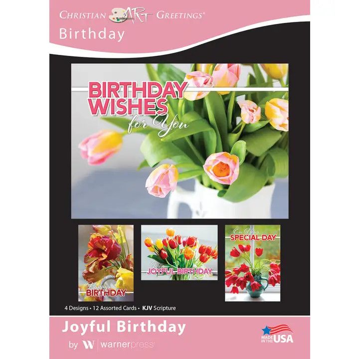 Card-Boxed-Joyful Birthday Assorted (Pack Of 12)