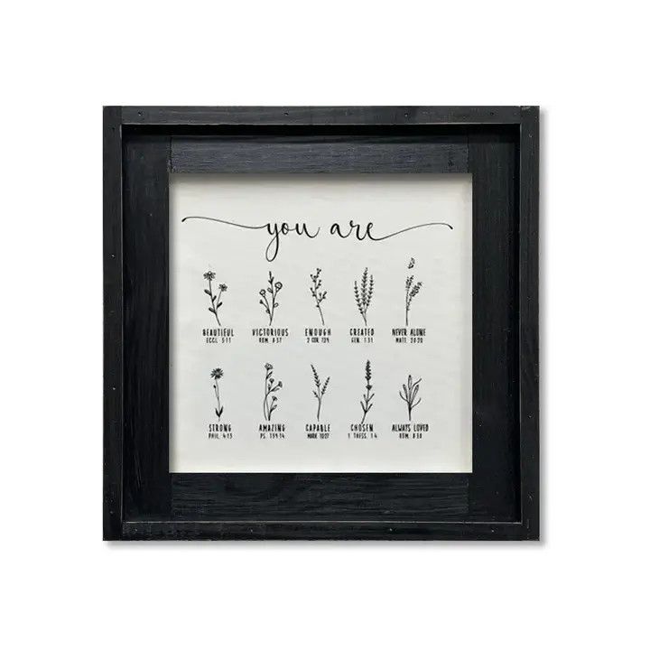 Framed Canvas You Are - Black