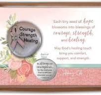 SE PINK RIBBON SOOTHING STONE W/EPOXY GIFT BOXED