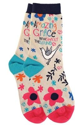 SOX3717 Bless My Sole Socks Amazing Grace Bird