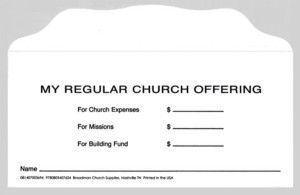 Offering Envelope-My Regular Church Offering 3 Fund Weekly (No. 3 Size) (Pack Of 100)