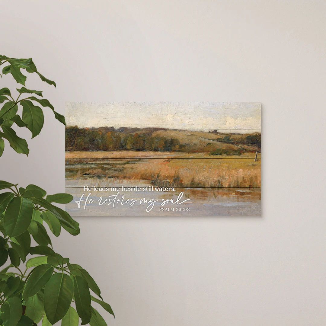 He Leads Me Beside Quiet Waters - Pallet Decor