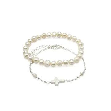Blessing Pearl and Silver Bracelet Set