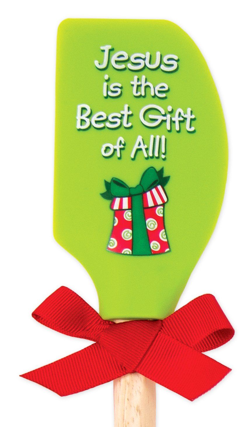 Spatula-:C-Best Gift-w/Measuring Table On Back-Lime Green (Silicone)