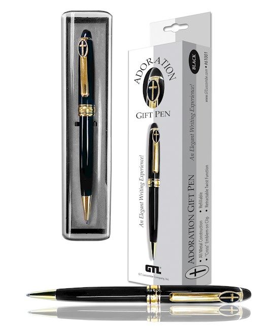 Pen-Cross Adoration-Black/Gold w/Case &amp; Hangable Box