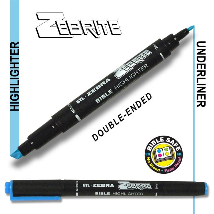 Highlighter-Zebrite Double-Ended/Blue